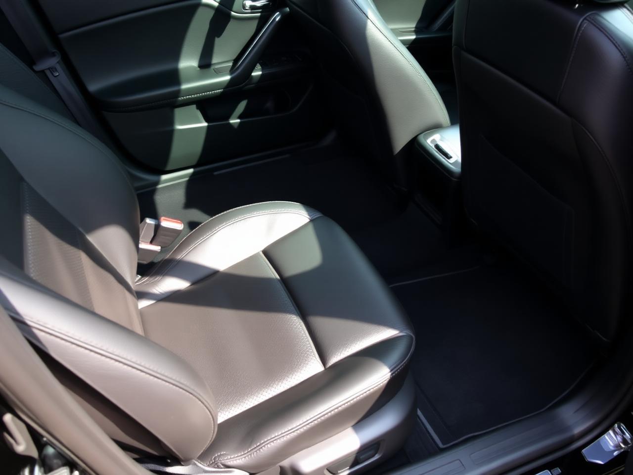 Car interior before and after detailing — after